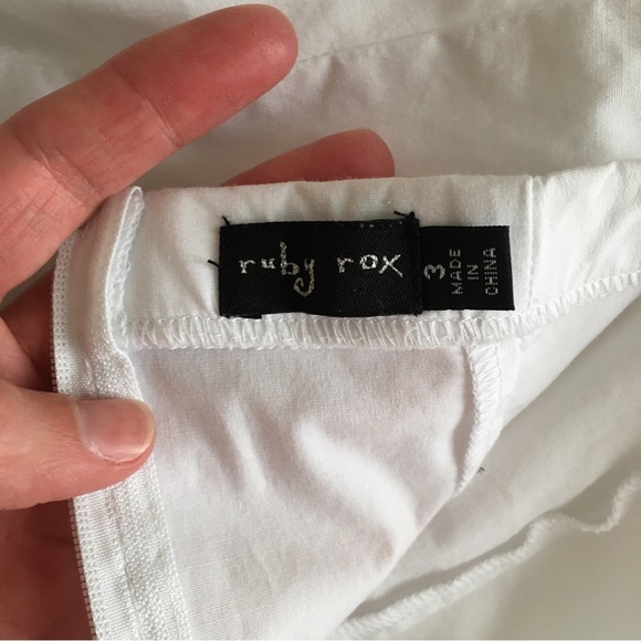 Ruby Rox Strapless Black and White Polka Dot Circle Skirt Dress with Belt - Picture 6 of 16